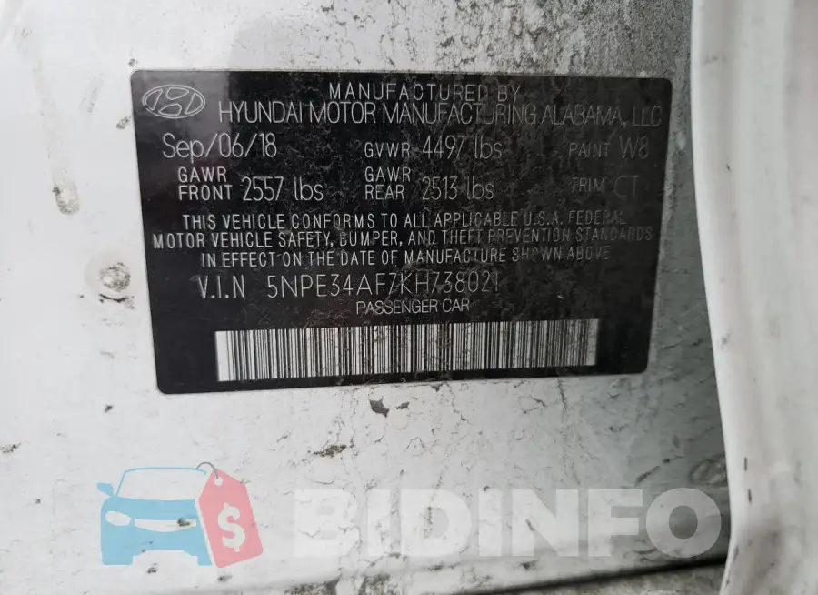 5NPE34AF7KH738021 Photo# 12