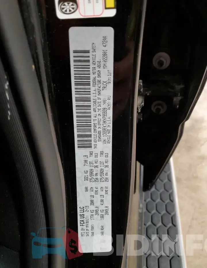 1C6SRFKT0KN795928 Photo# 12