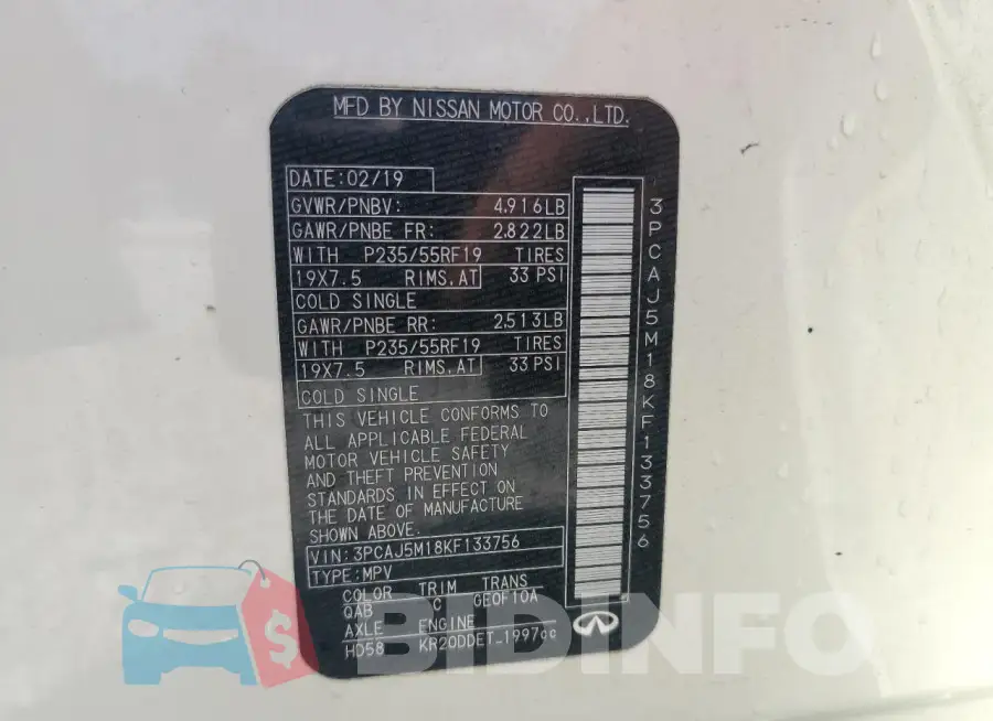 3PCAJ5M18KF133756 Photo# 14