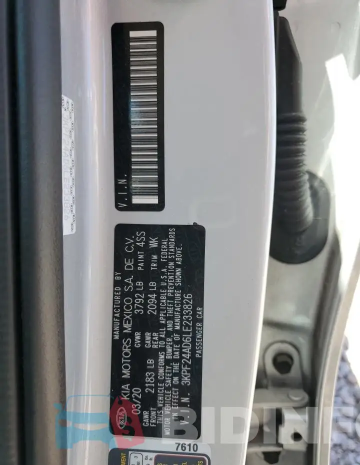 3KPF24AD6LE233826 Photo# 12