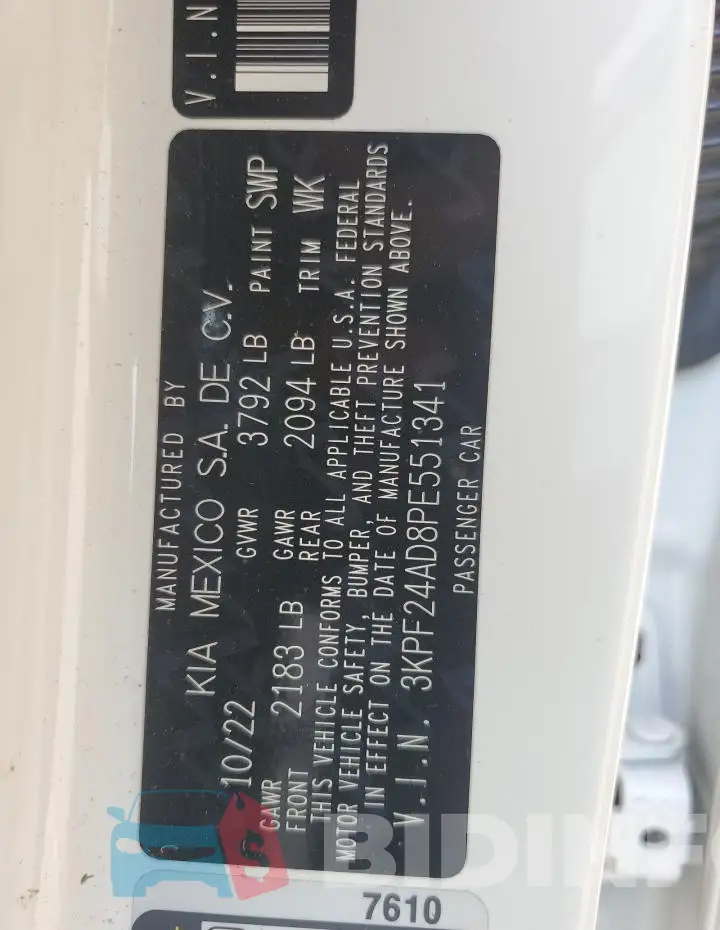 3KPF24AD8PE551341 Photo# 12
