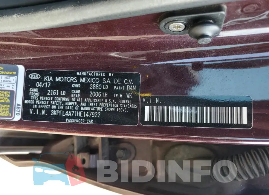 3KPFL4A71HE147922 Photo# 13