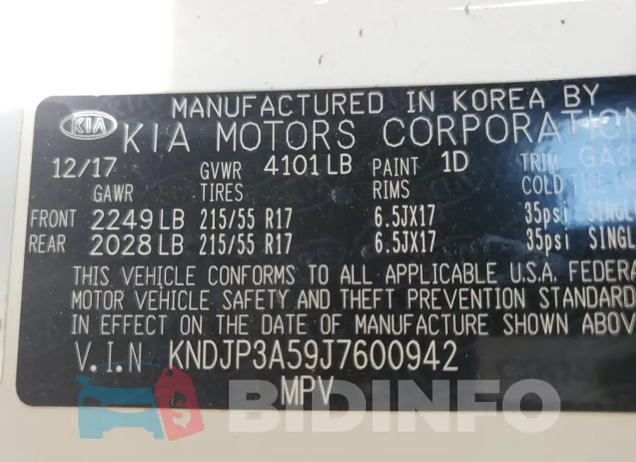 KNDJP3A59J7600942 Photo# 13