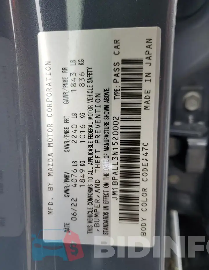 JM1BPALL3N1520002 Photo# 13