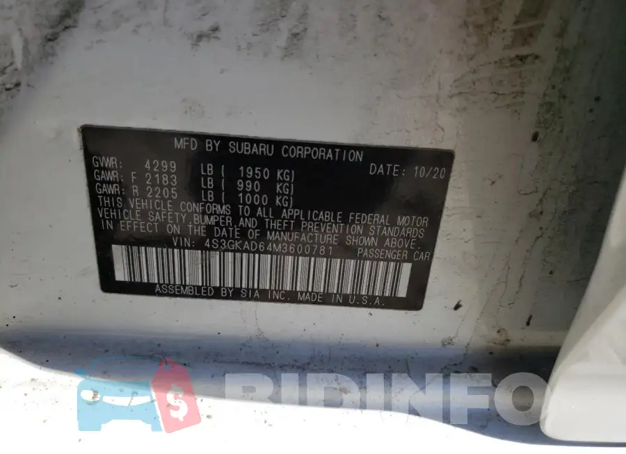 4S3GKAD64M3600781 Photo# 13