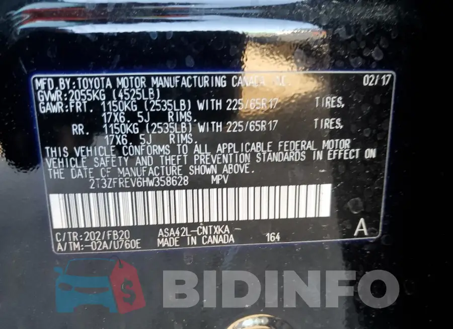 2T3ZFREV6HW358628 Photo# 13