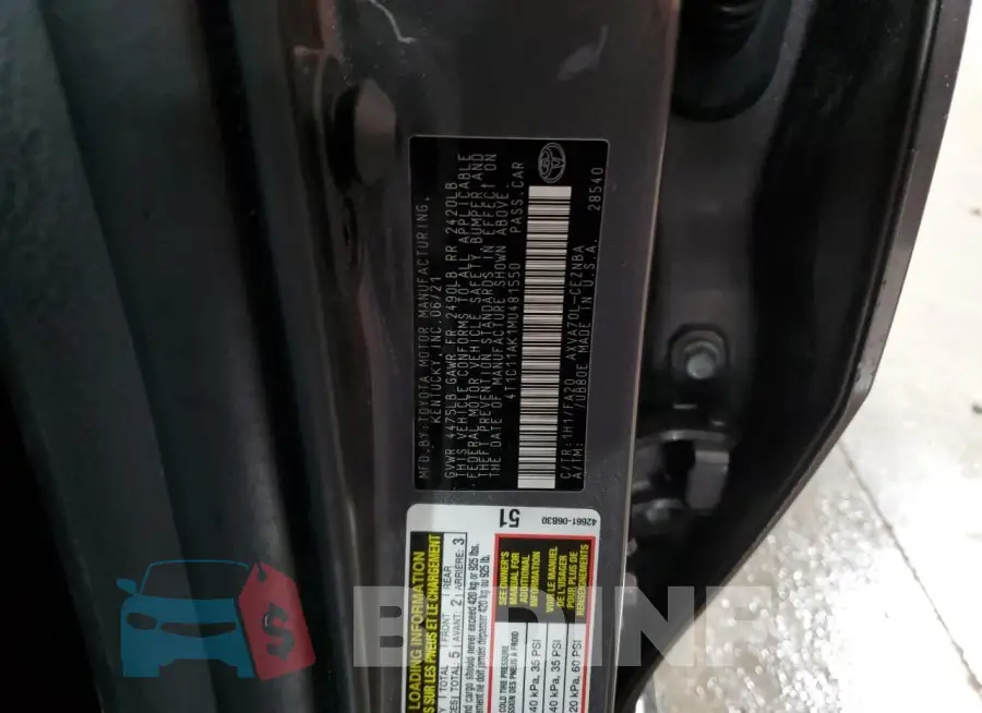 4T1C11AK1MU481550 Photo# 12