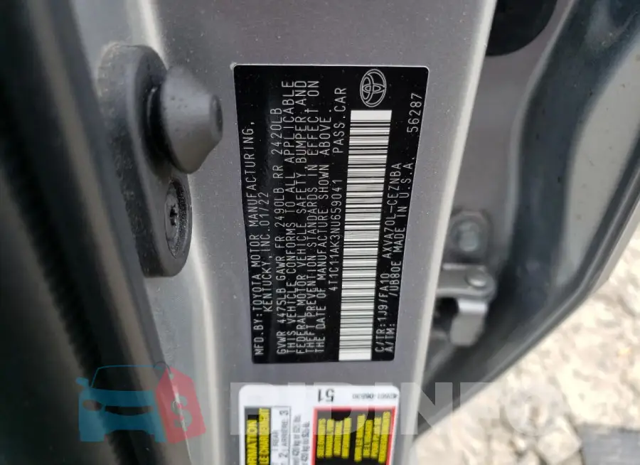 4T1C11AK3NU659041 Photo# 12