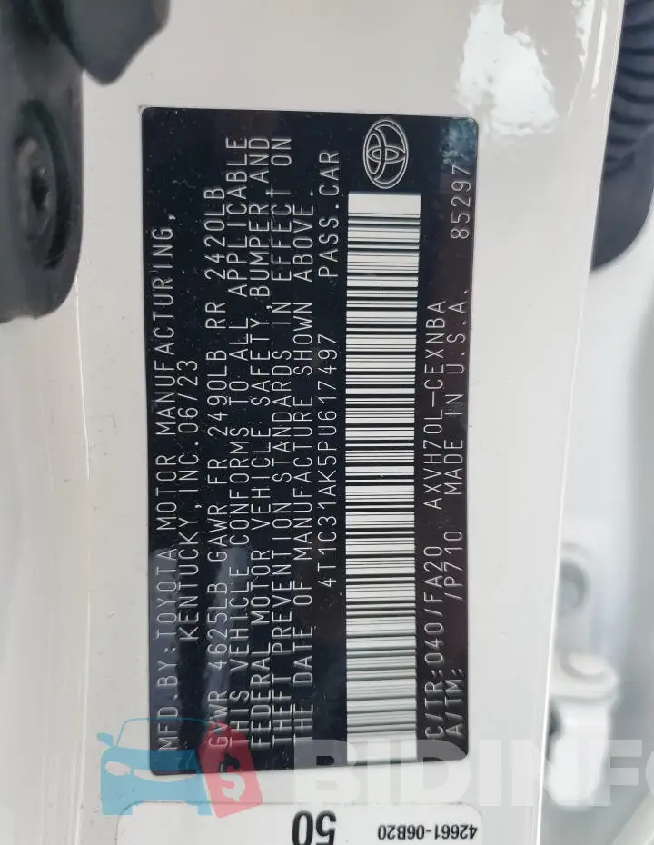 4T1C31AK5PU617497 Photo# 12