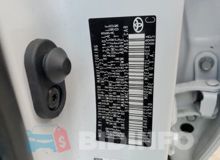 5YFS4MCE7PP142745 Photo# 12