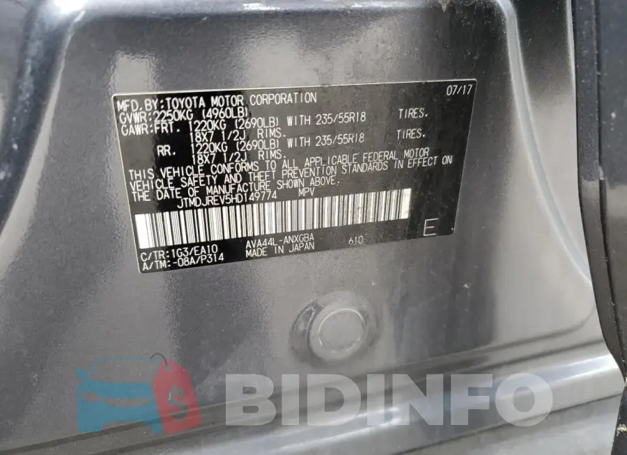 JTMDJREV5HD149774 Photo# 13