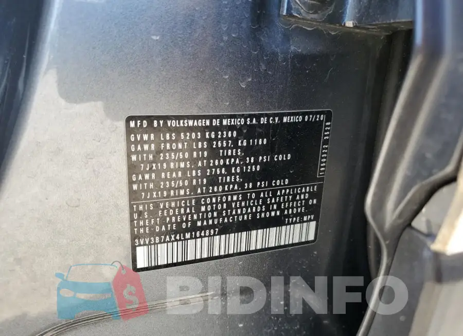 3VV3B7AX4LM164897 Photo# 12