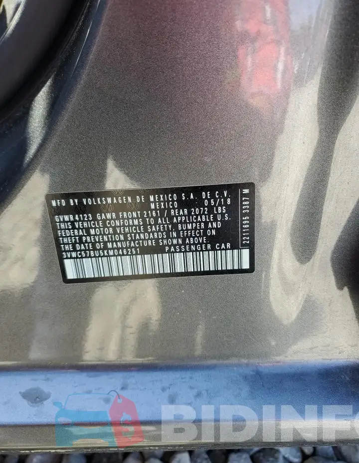 3VWC57BU5KM046251 Photo# 12
