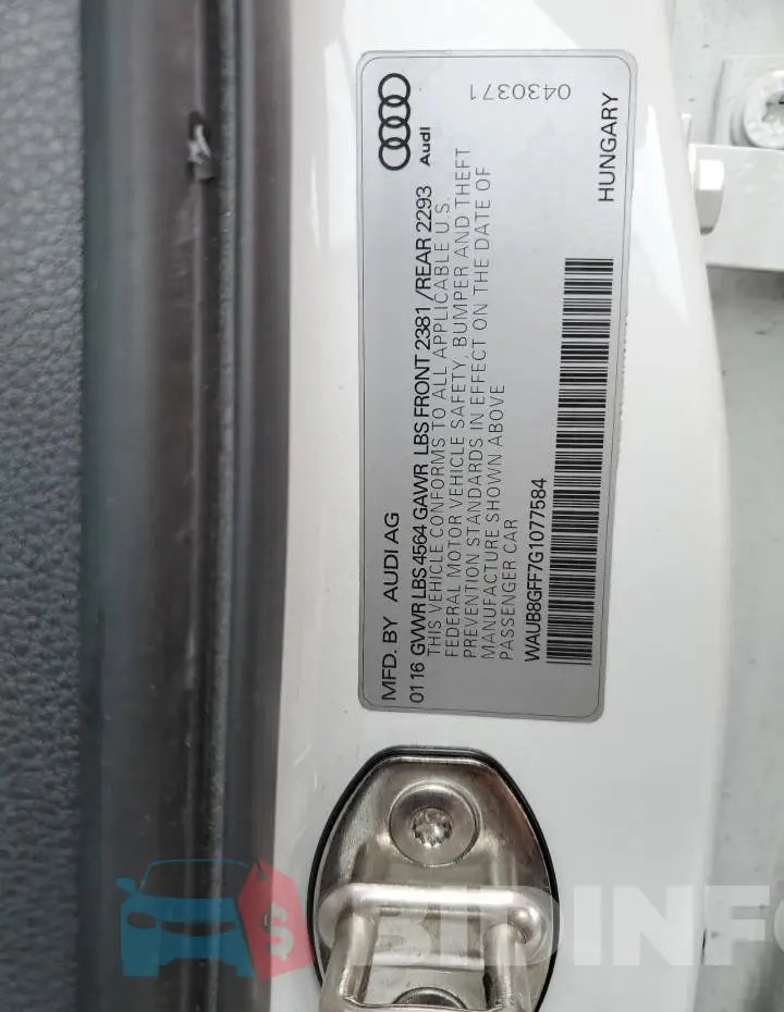 WAUB8GFF7G1077584 Photo# 12