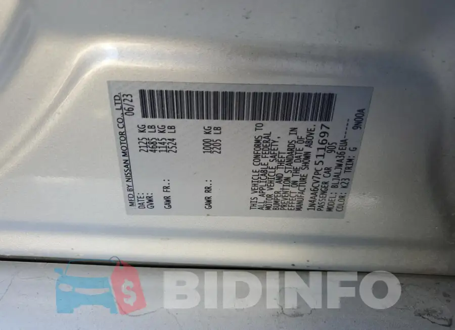 1N4AA6CV7PC511697 Photo# 12