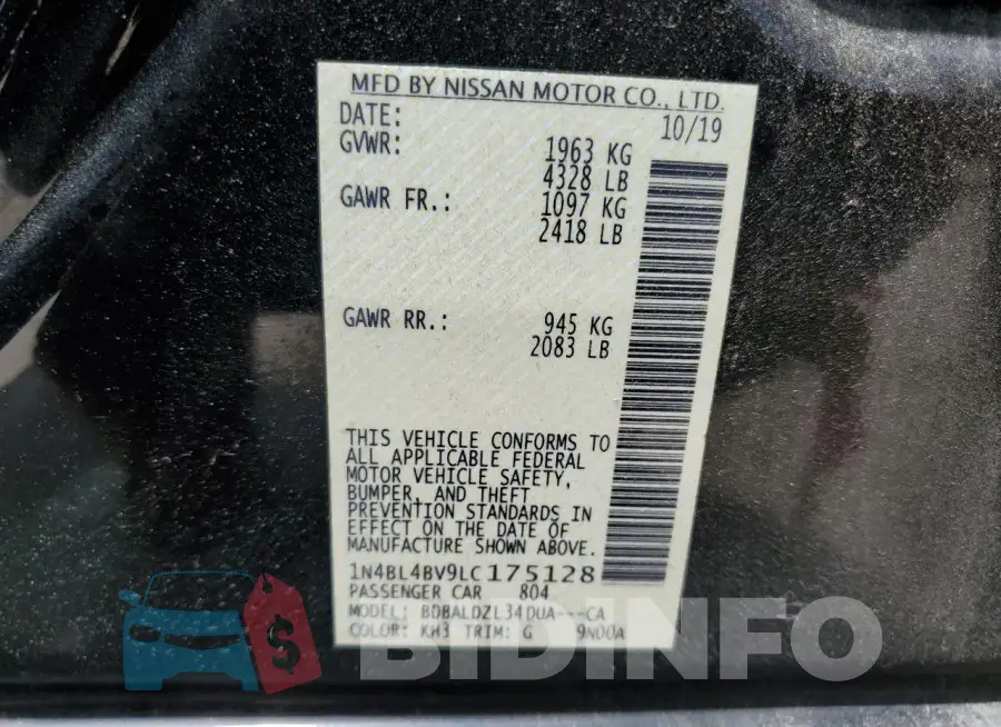 1N4BL4BV9LC175128 Photo# 12