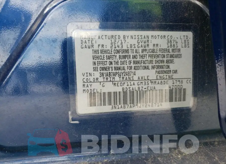 3N1AB7AP9JY248714 Photo# 12