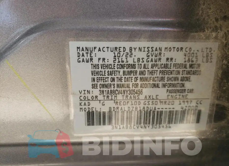 3N1AB8CV4NY305456 Photo# 12