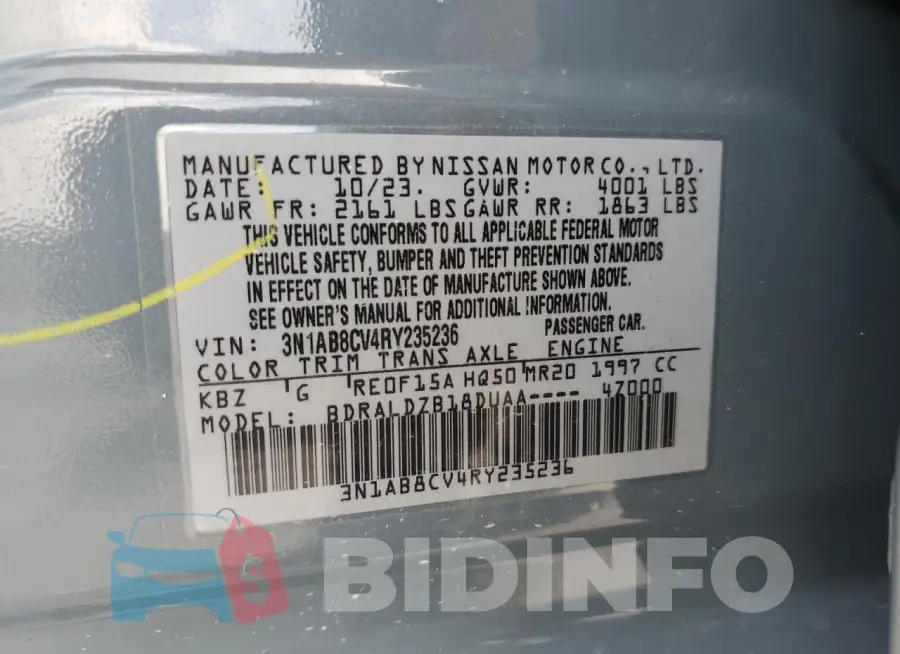 3N1AB8CV4RY235236 Photo# 13