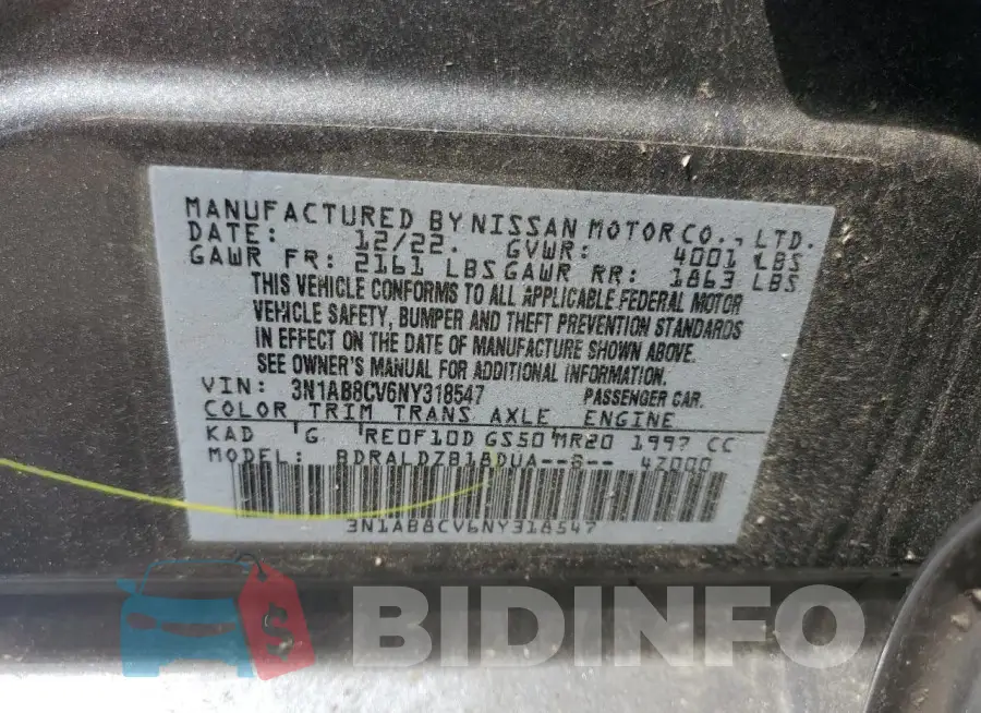 3N1AB8CV6NY318547 Photo# 12