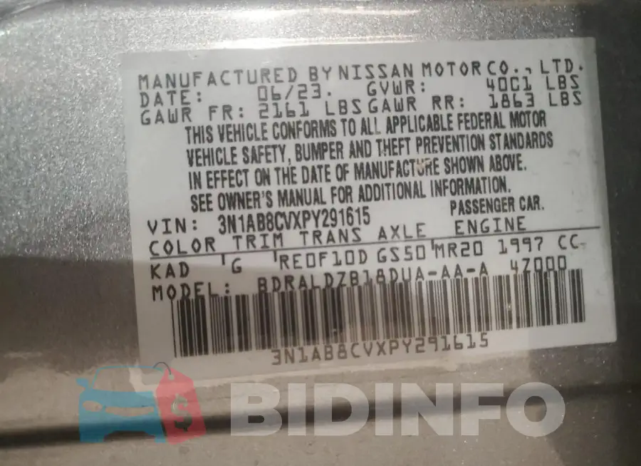 3N1AB8CVXPY291615 Photo# 12