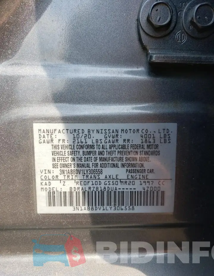 3N1AB8DV1LY306558 Photo# 12