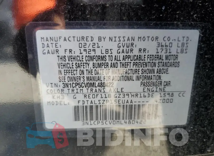 3N1CP5CV0ML480422 Photo# 13