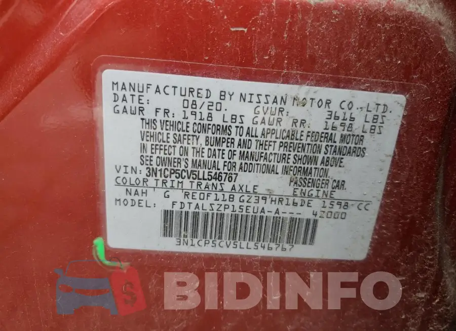 3N1CP5CV5LL546767 Photo# 12