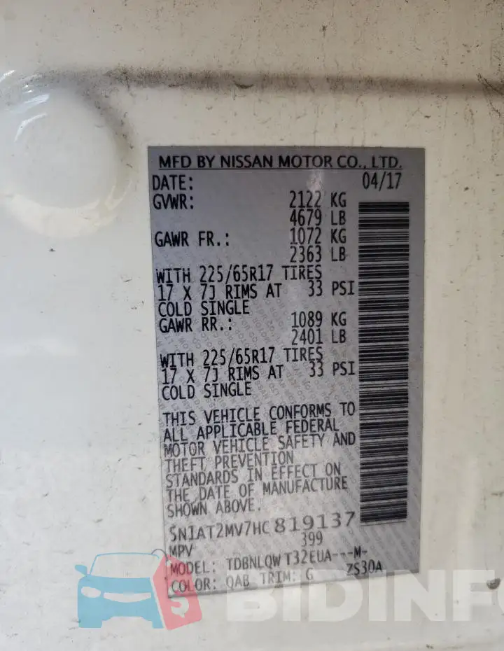 5N1AT2MV7HC819137 Photo# 13