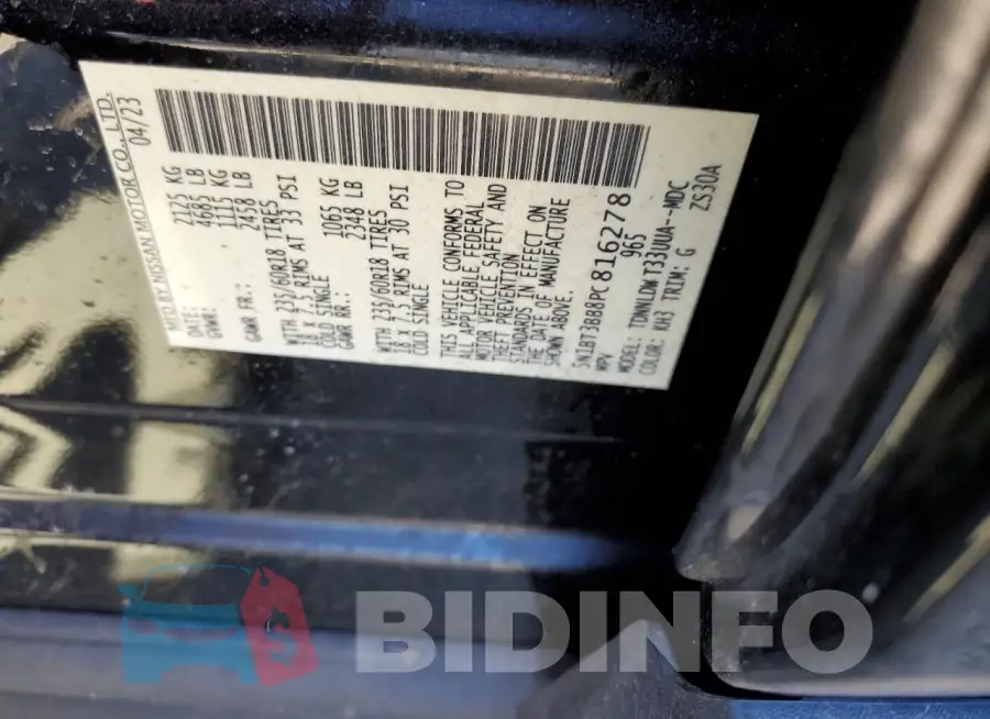 5N1BT3BB8PC816278 Photo# 14