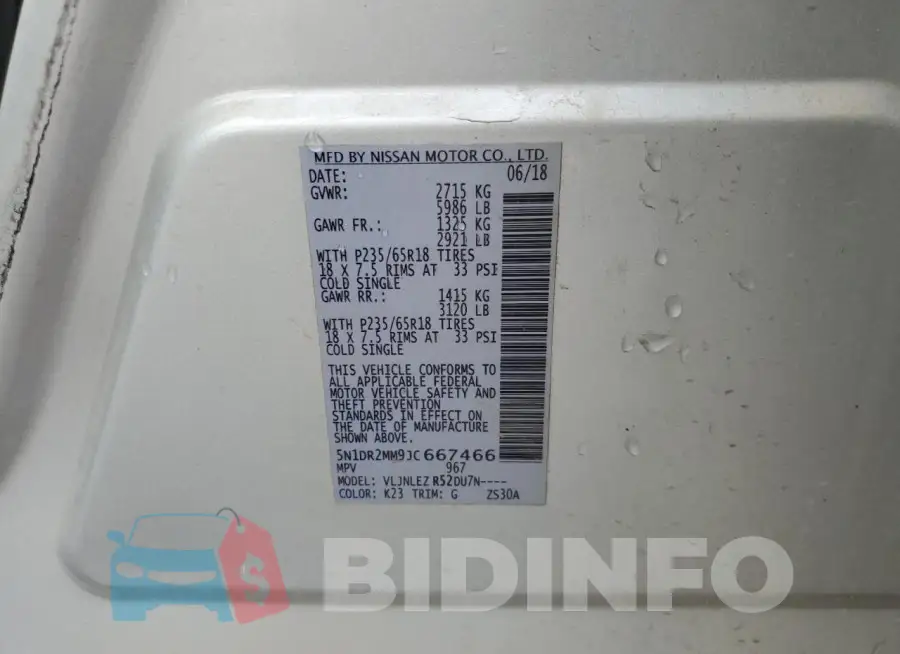 5N1DR2MM9JC667466 Photo# 13