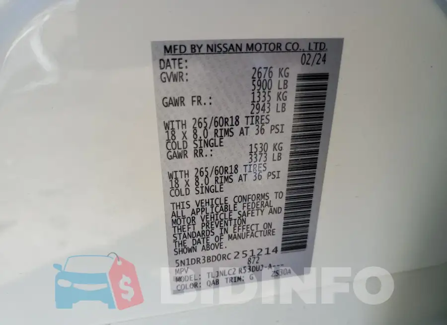5N1DR3BD0RC251214 Photo# 13