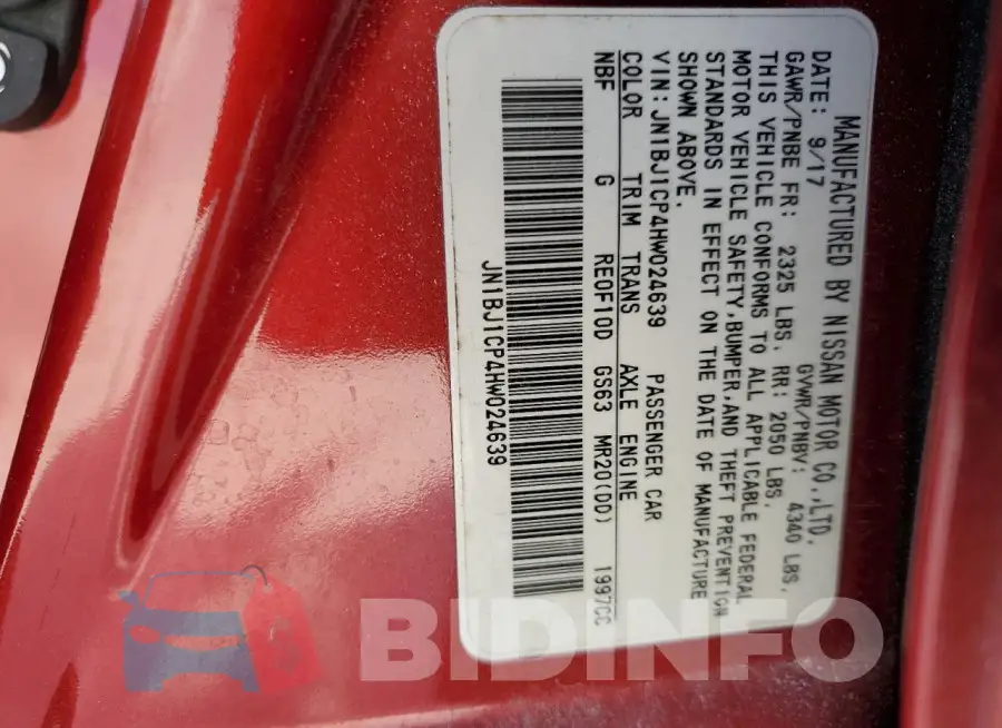 JN1BJ1CP4HW024639 Photo# 13