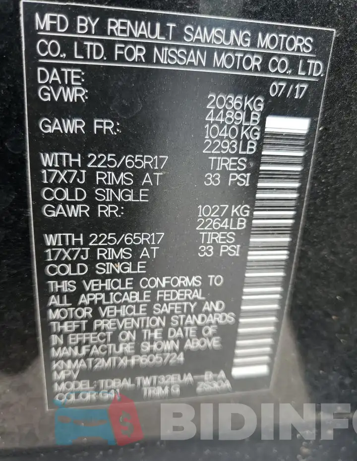 KNMAT2MTXHP605724 Photo# 13