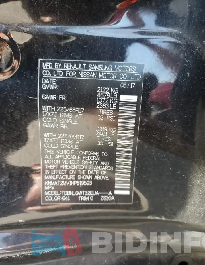 KNMAT2MV1HP619593 Photo# 13