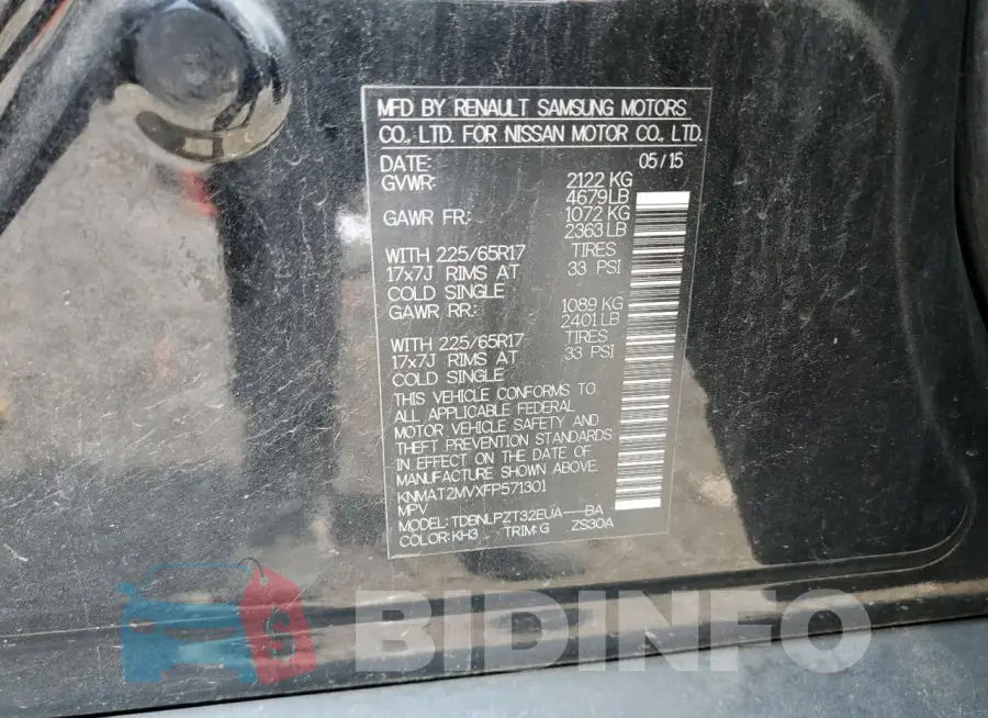 KNMAT2MVXFP571301 Photo# 13