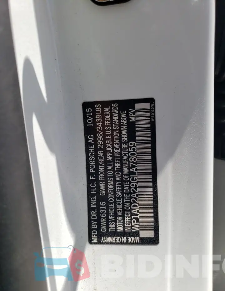 WP1AD2A29GLA78059 Photo# 13