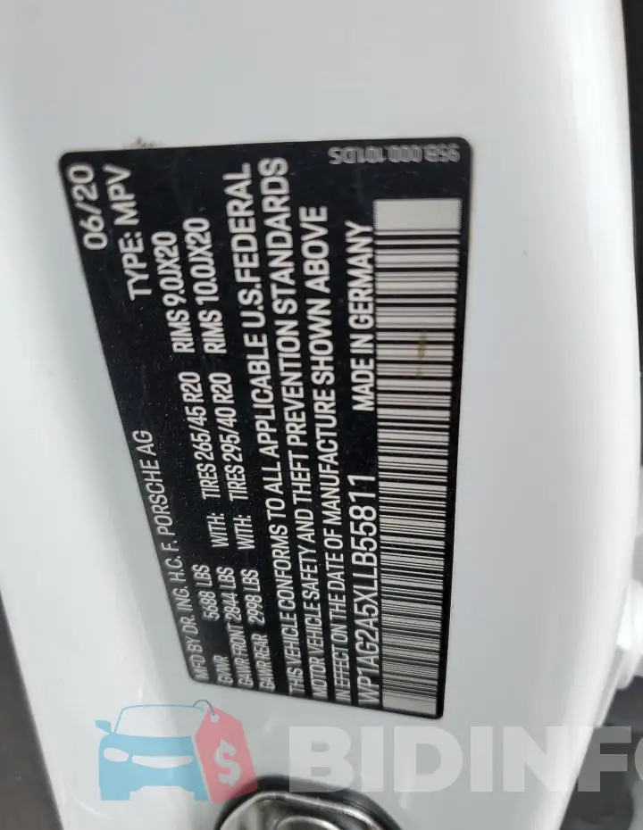 WP1AG2A5XLLB55811 Photo# 13