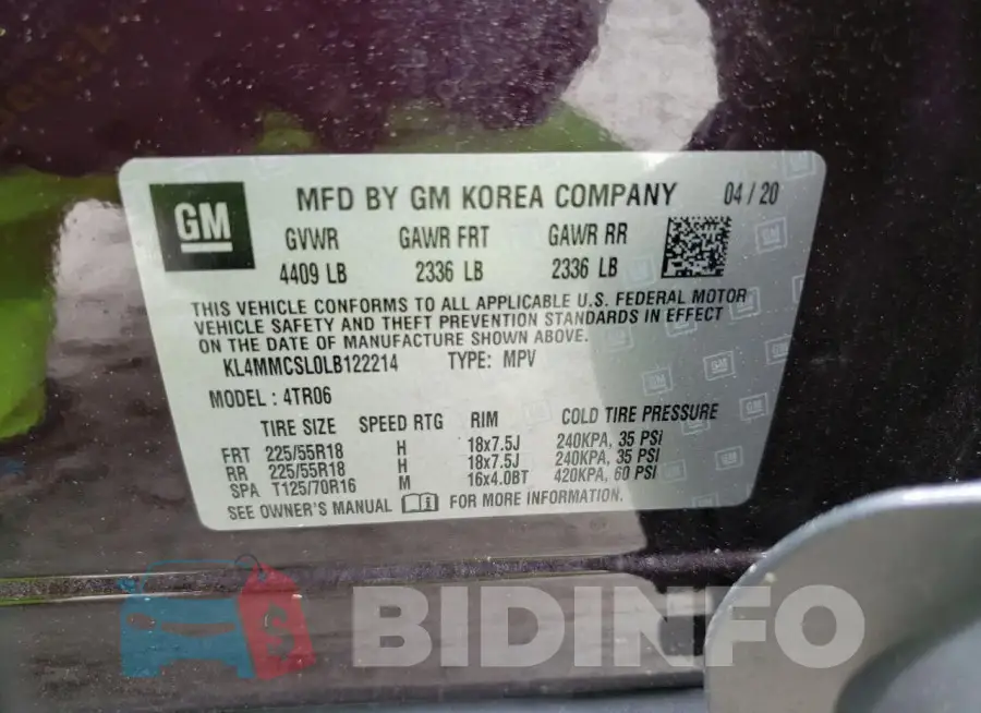 KL4MMCSL0LB122214 Photo# 13