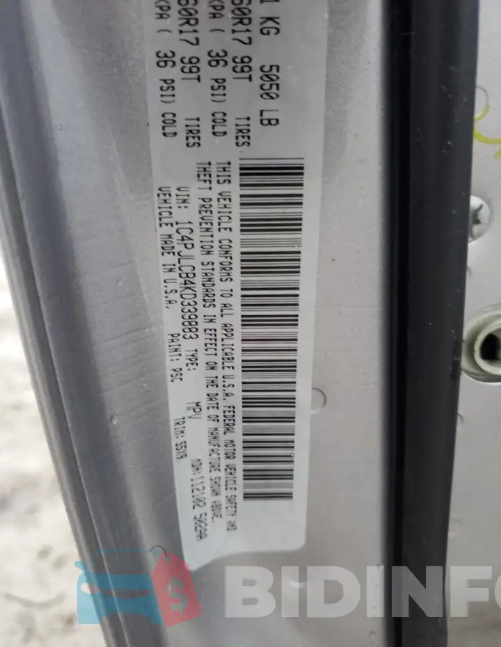 1C4PJLCB4KD339883 Photo# 14