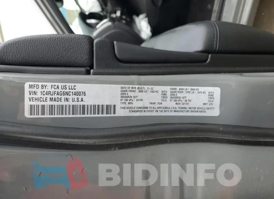 1C4RJFAG6NC140076 Photo# 13