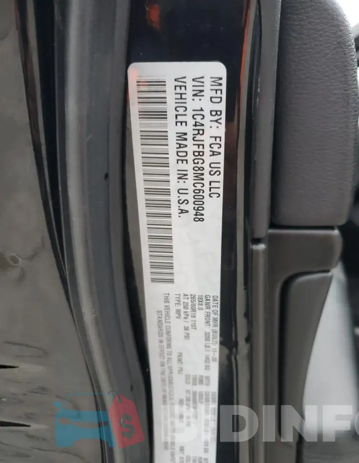1C4RJFBG8MC600948 Photo# 13