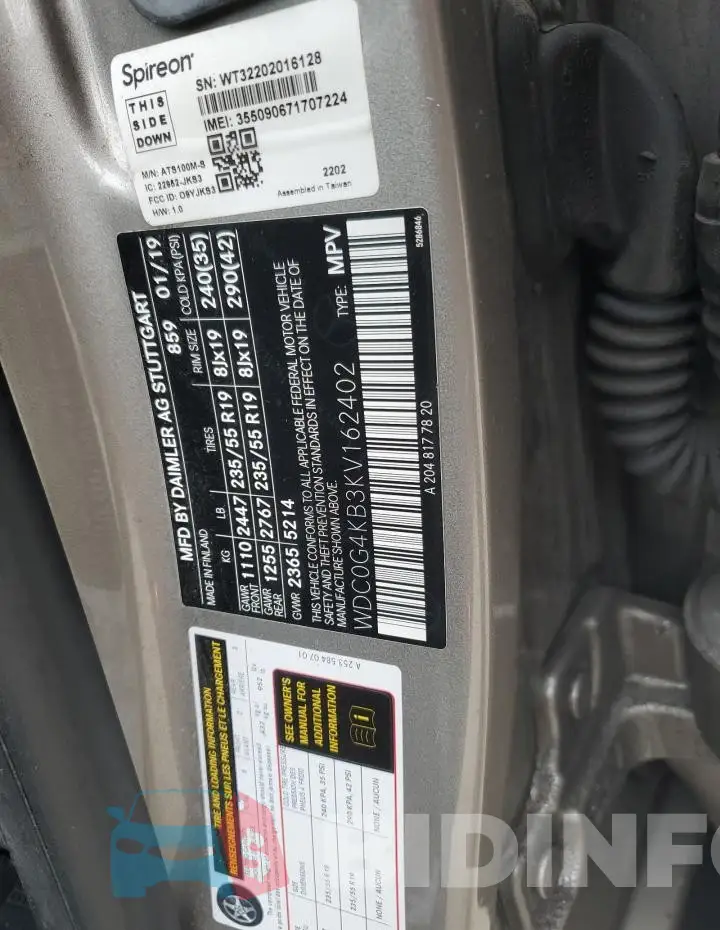 WDC0G4KB3KV162402 Photo# 13