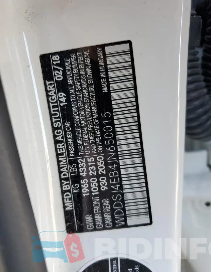 WDDSJ4EB4JN650015 Photo# 13
