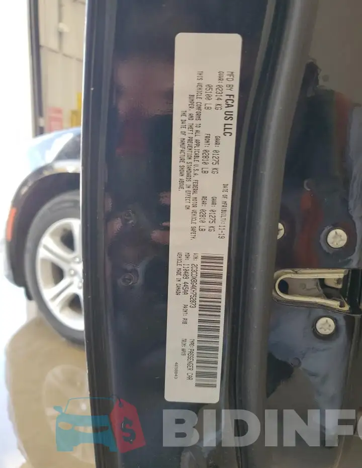2C3CDXBG4KH752873 Photo# 12