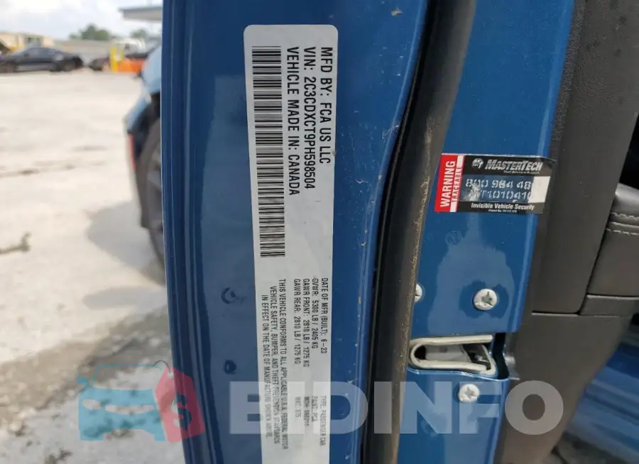 2C3CDXCT9PH598504 Photo# 12