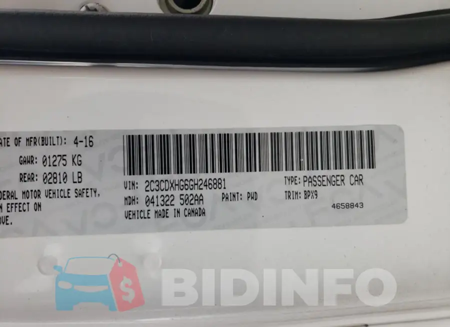 2C3CDXHG6GH246881 Photo# 12