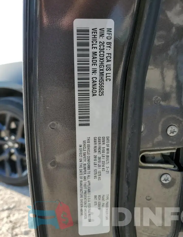 2C3CDXHGXMH556625 Photo# 12