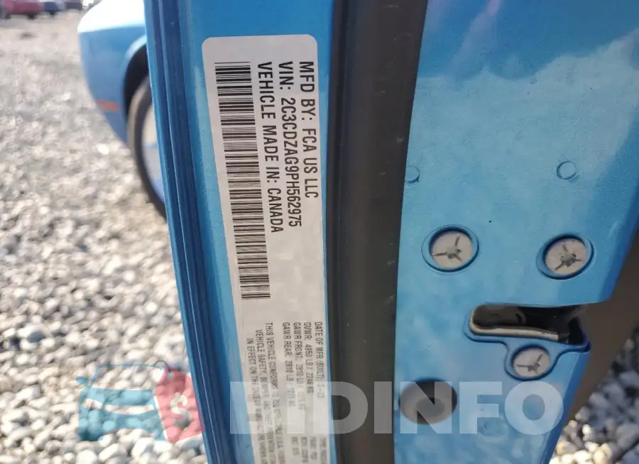 2C3CDZAG9PH562975 Photo# 12