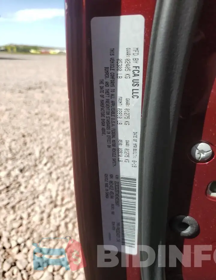 2C3CDZBTXKH659607 Photo# 12
